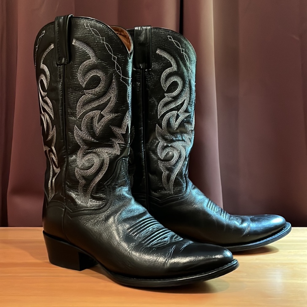Dan Post Black Cowboy Boots Size 10